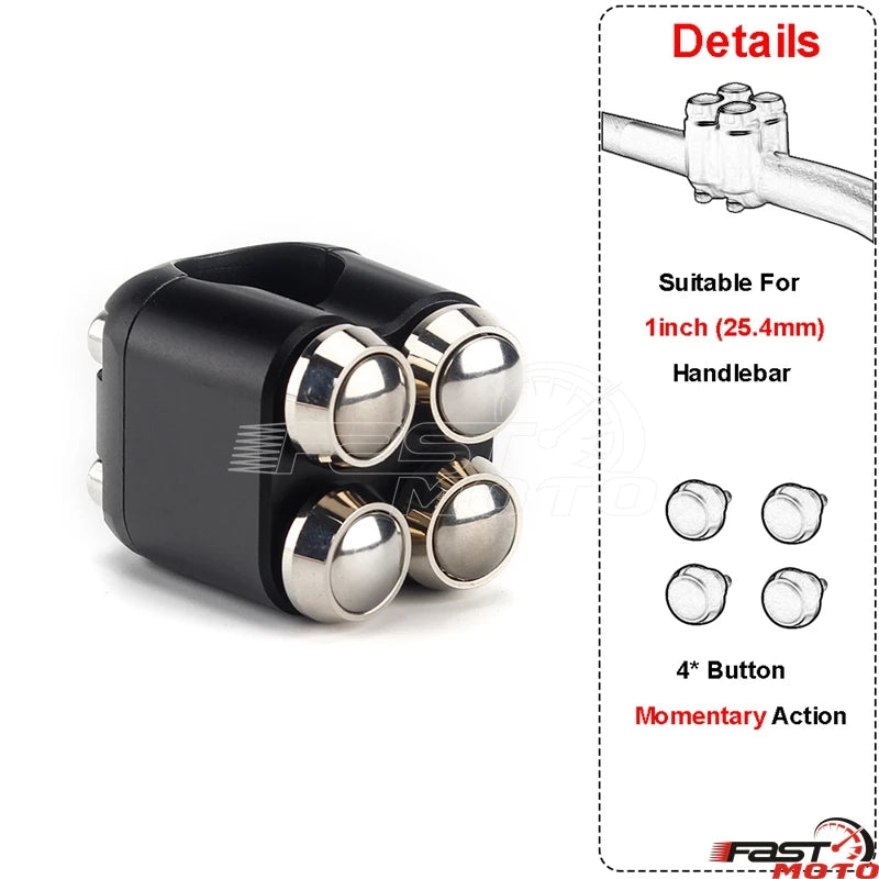 Commodo à boutons poussoirs pour guidon Harley - vue 16