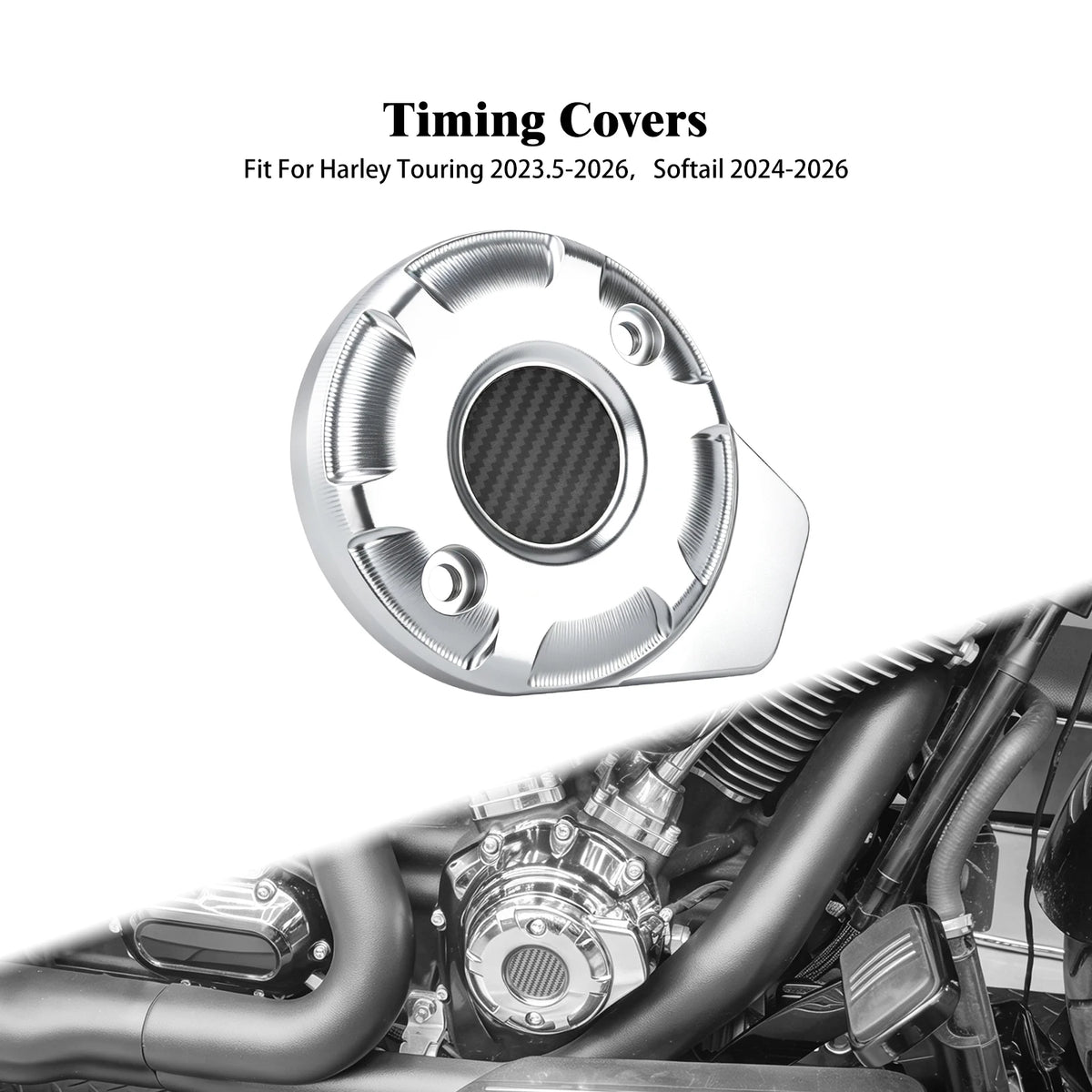 Cache de Distribution CNC (Timing Cover) - Harley-Davidson Touring 2023.5+, FLHXSE/FLTRX 2024+, Softail 2025 et plus récent – photo 7/12