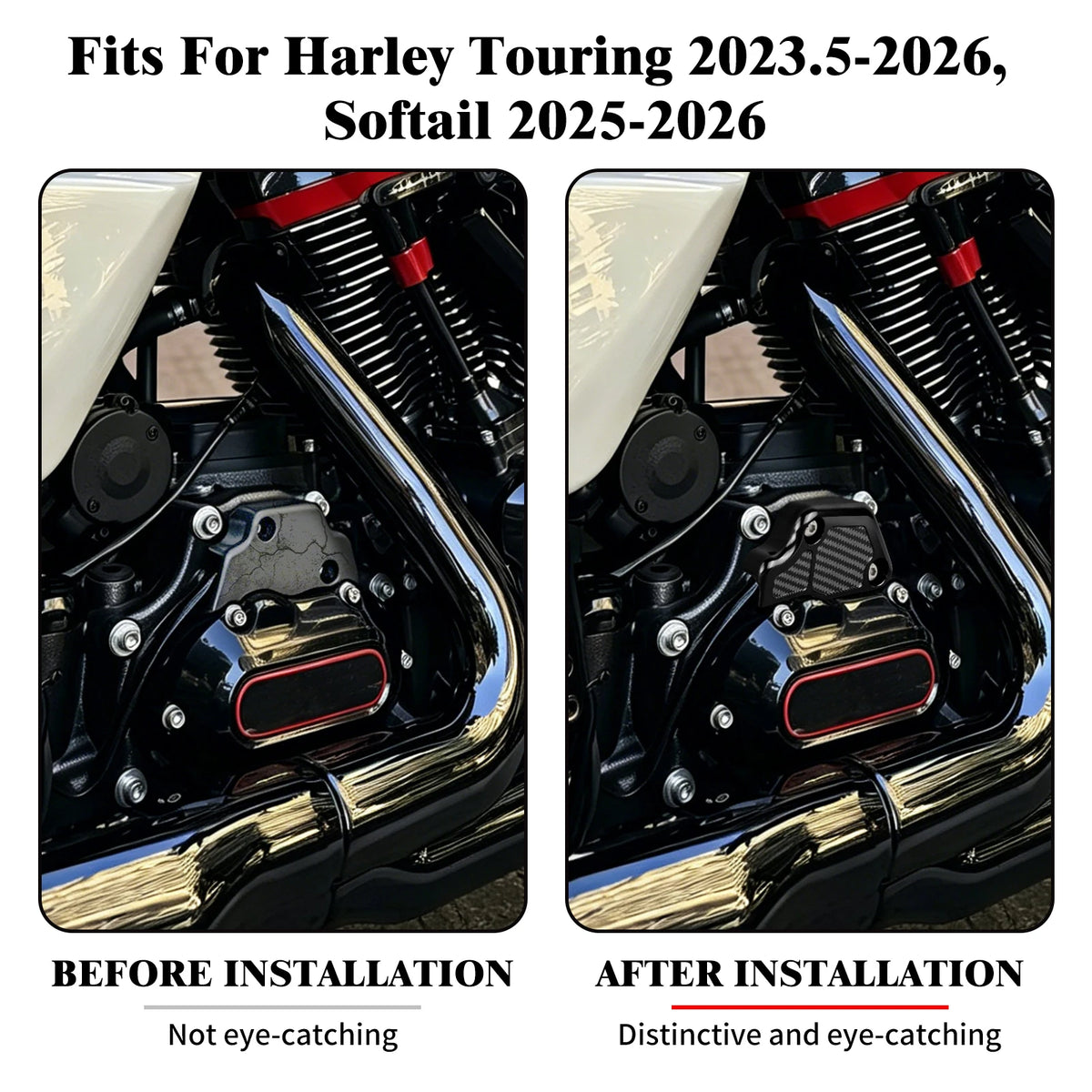 Cache de Capteur de Position de Vitesse Effet Carbone - Harley-Davidson Touring 2023.5-2026 et Softail 2025-2026 – photo 2/12