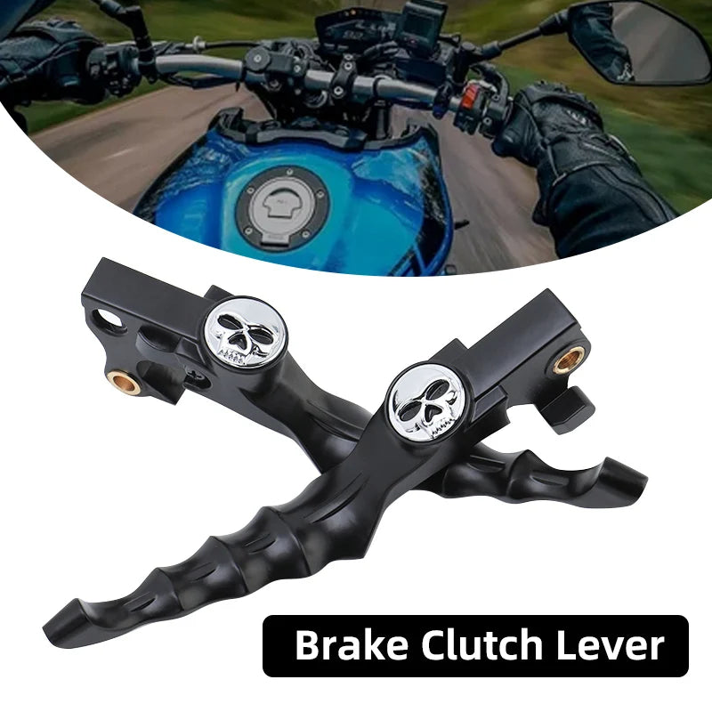 Leviers tête de mort zombie pour Harley Sportster - vue 3