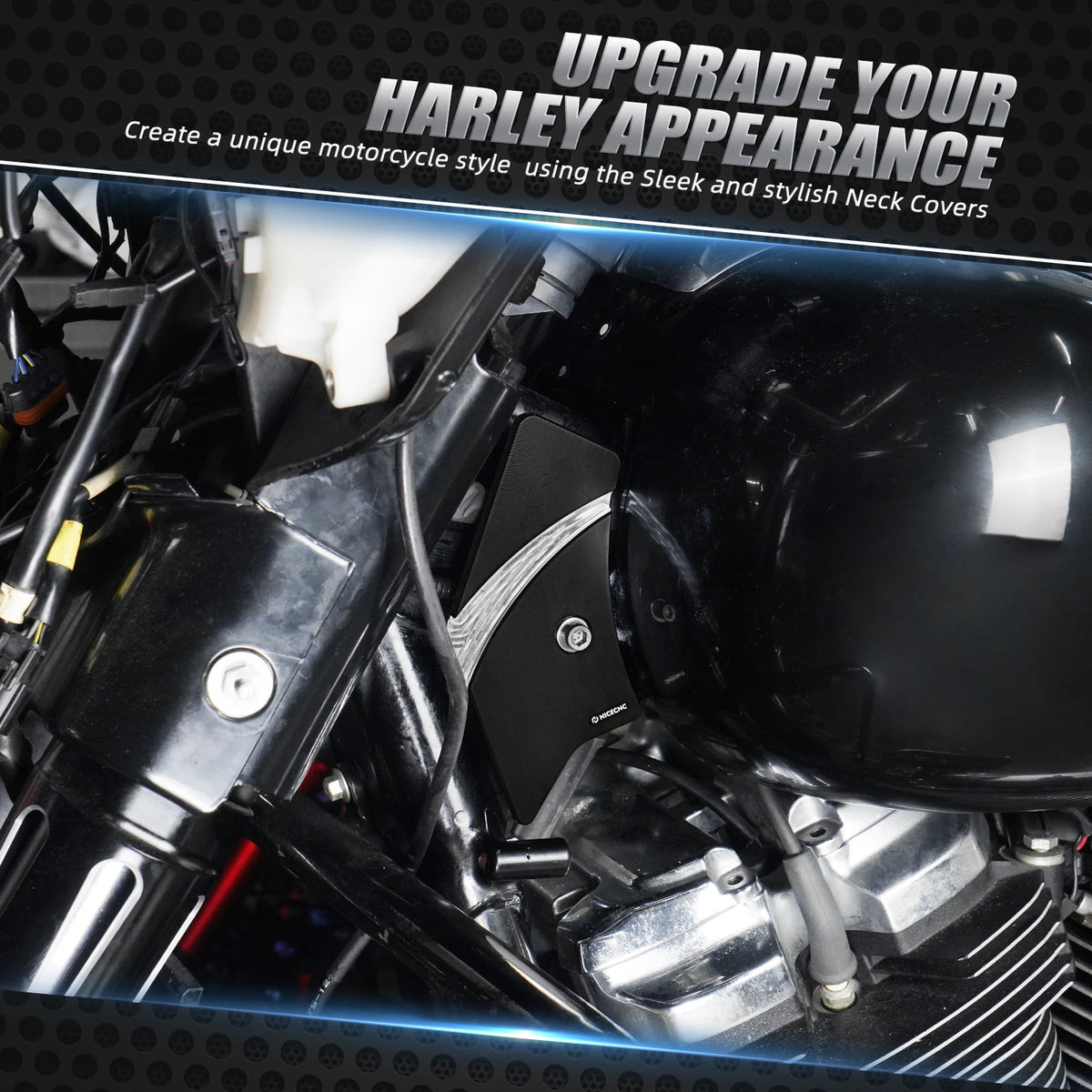 Caches de Colonne de Direction (Neck Covers) Aluminium - Harley-Davidson Touring 2017-2022 – photo 6/9
