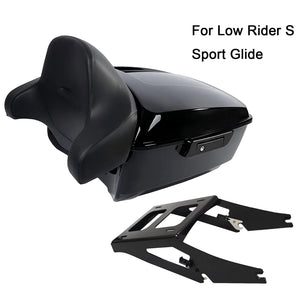 Top case ABS étanche avec dossier et porte-bagages pour Harley Low Rider ST, Sport Glide - vue 1