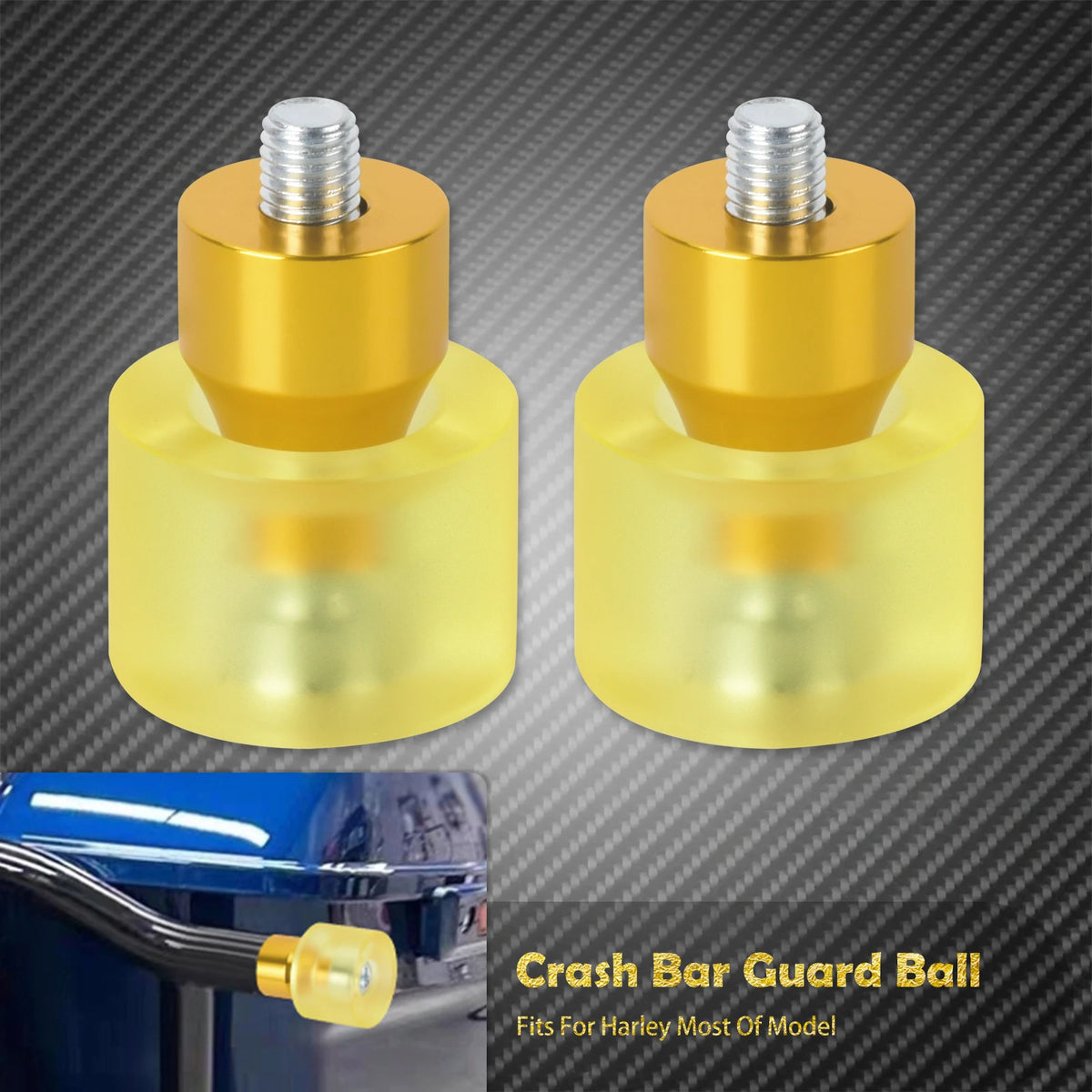 Boules de Protection M12 pour Barres de Garde (Crash Bar) - Harley-Davidson Softail, Touring, Dyna, Sportster – photo 14/17