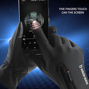 Gants moto d'hiver noirs doublure polaire - vue - vue 2