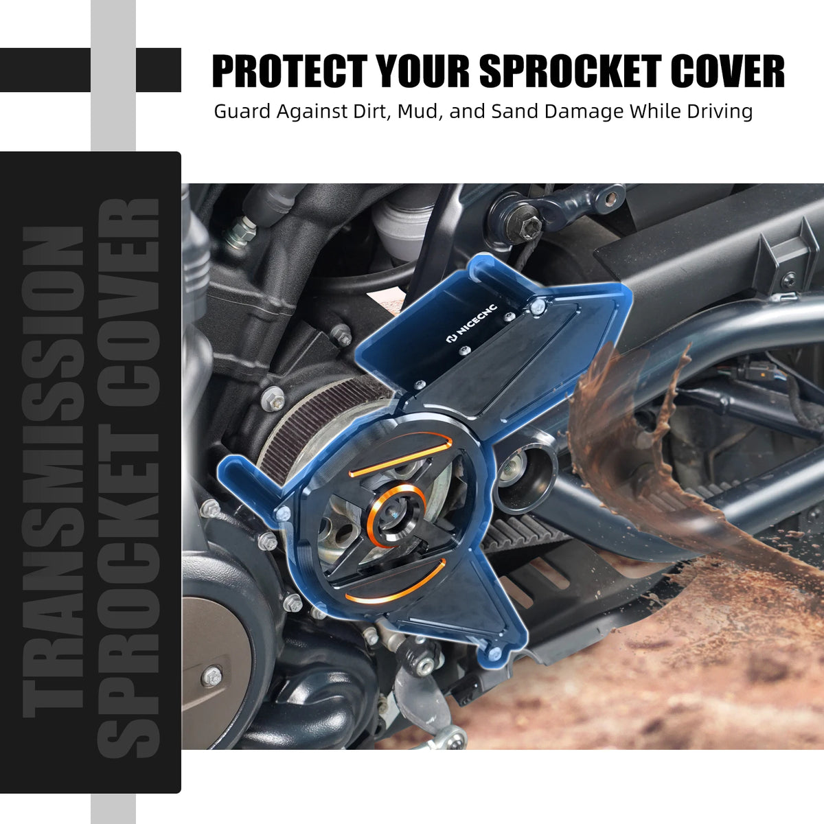 Cache de pignon avant pour Harley Sportster S et Nightster - vue 1