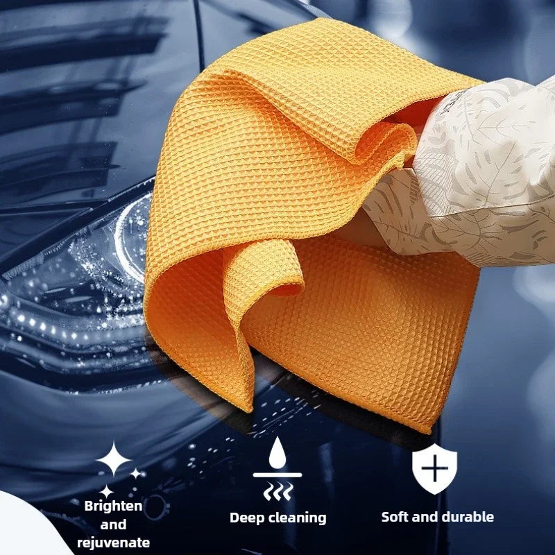 Serviette Microfibre Nid d'Abeille pour Vitres et Séchage - Auto, Maison – photo 2/12