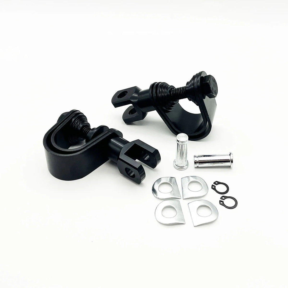 Repose-pieds highway avec colliers de fixation 25-32mm pour barre de protection moteur - Harley-Davidson Touring, Dyna, Softail, Sportster – photo 3/6