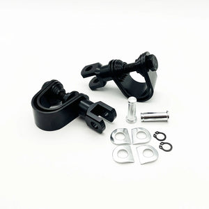 Repose-pieds highway avec colliers de fixation 25-32mm pour barre de protection moteur - Harley-Davidson Touring, Dyna, Softail, Sportster – photo 3/6
