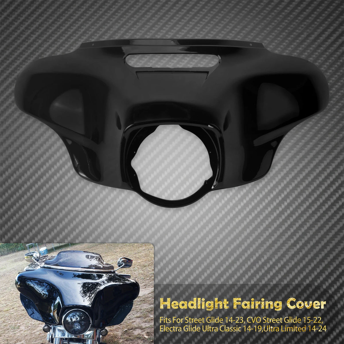 Carénage Extérieur de Phare Batwing - Harley-Davidson Touring Street Glide, Ultra Limited, Electra Glide 2014 et plus – photo 7/7