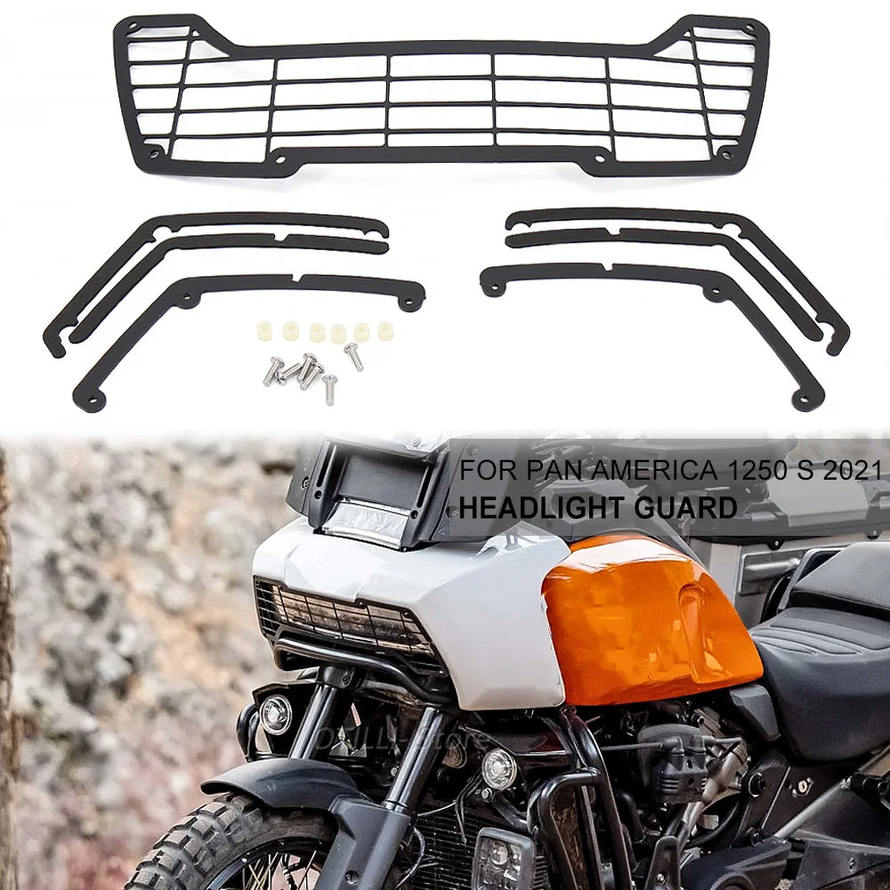 Grille de Protection de Phare Inox pour Harley Pan America 1250 / 1250 S – photo 1/9