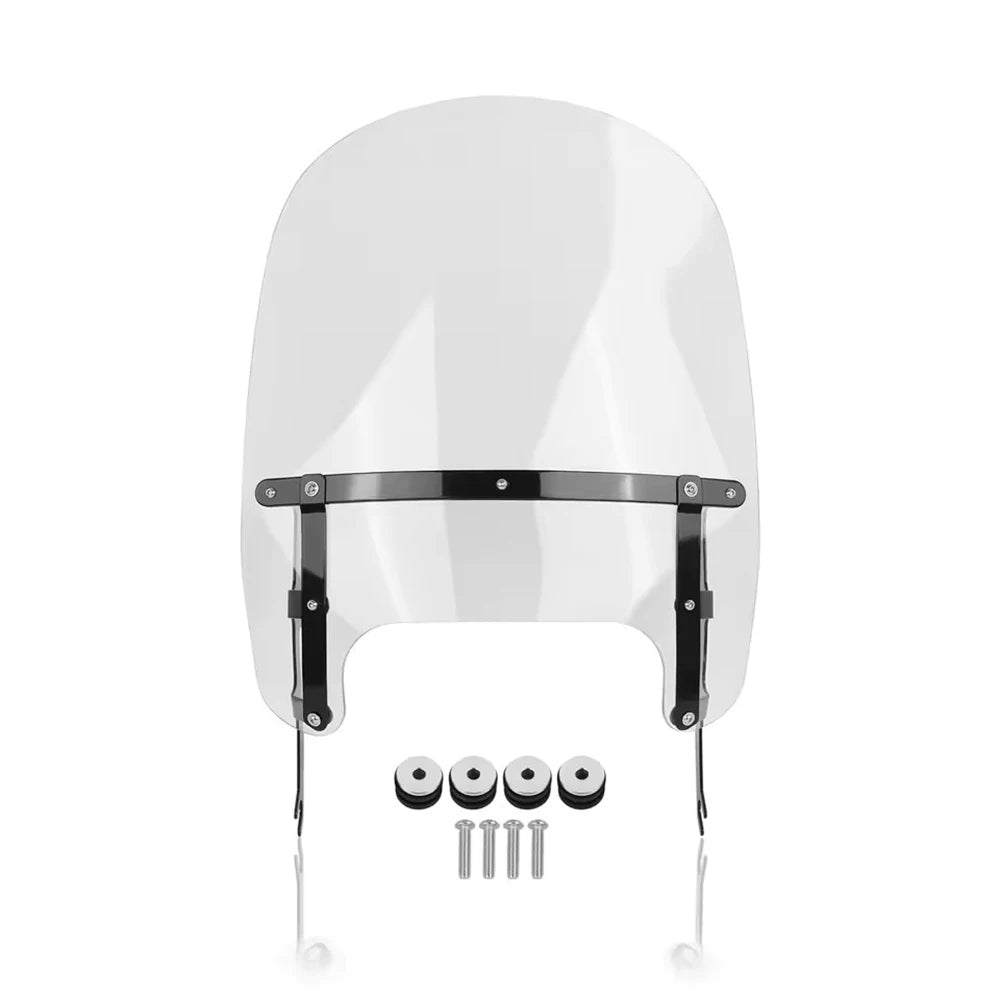 Pare-brise moto noir pour Harley Softail Fat Boy - vue 7