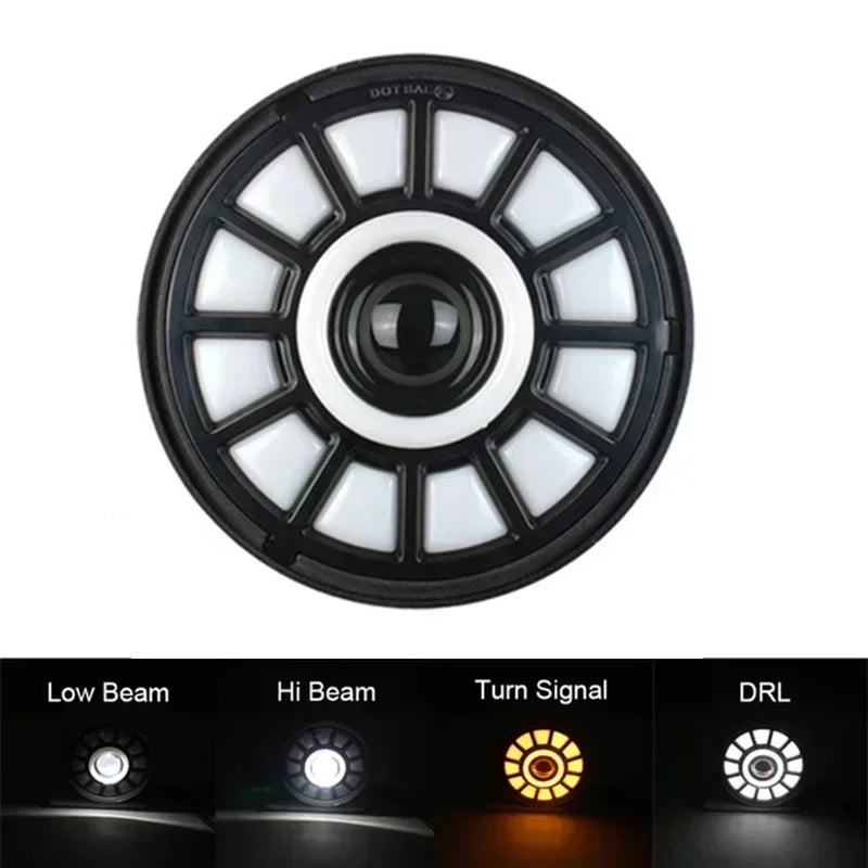 Phare LED 7 pouces pour Harley Softail - vue 14