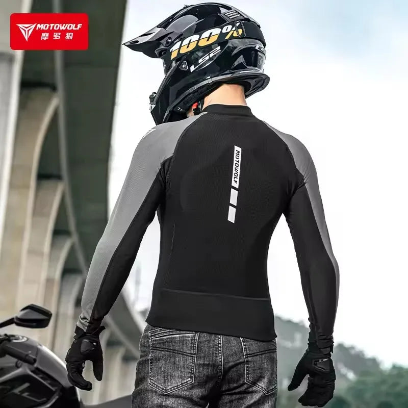 Blouson moto MOTOWOLF respirant avec armure - vue - vue 4