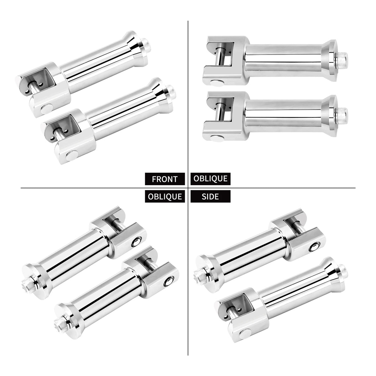 Support de repose-pieds passager chromé sur une Harley-Davidson Softail - vue 4