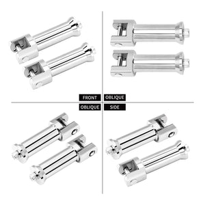 Support de repose-pieds passager chromé sur une Harley-Davidson Softail - vue 4