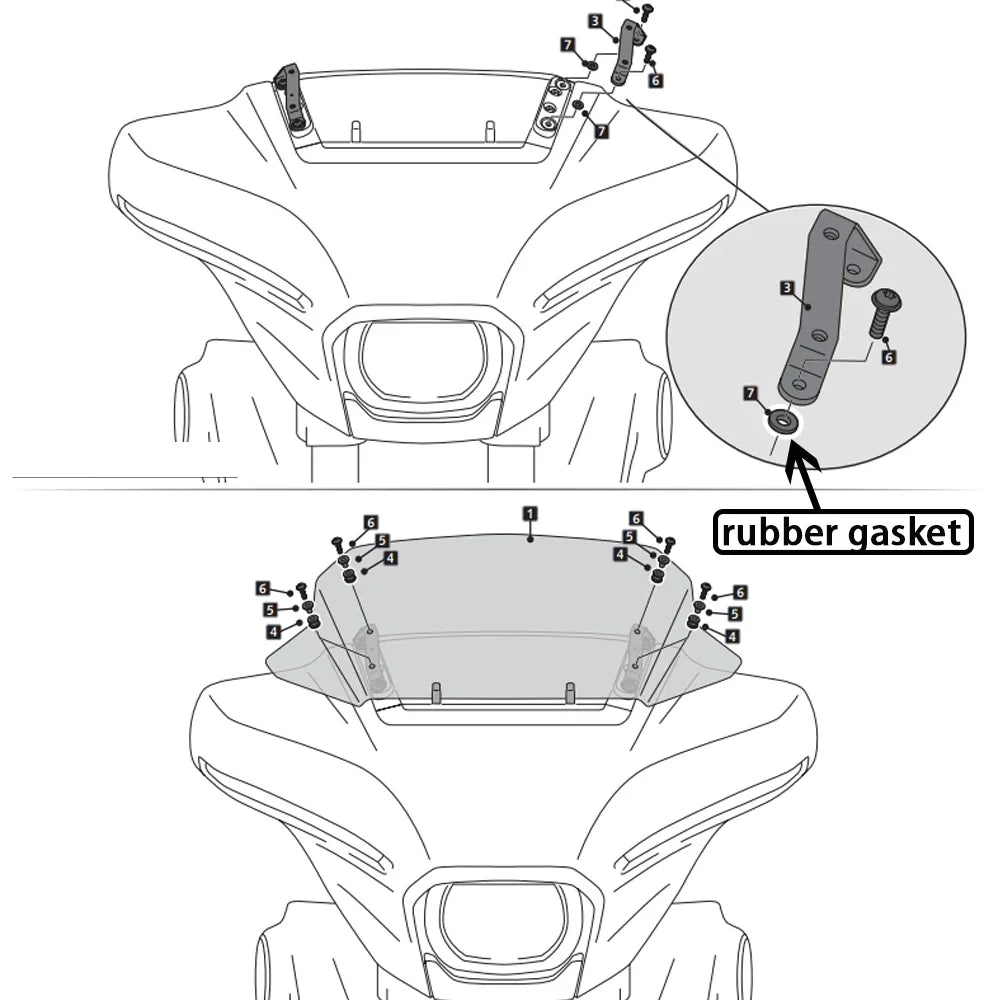 Pare-Brise Teinté 12 Pouces Rehaussé - Harley-Davidson Street Glide 2023 et plus récent – photo 3/8