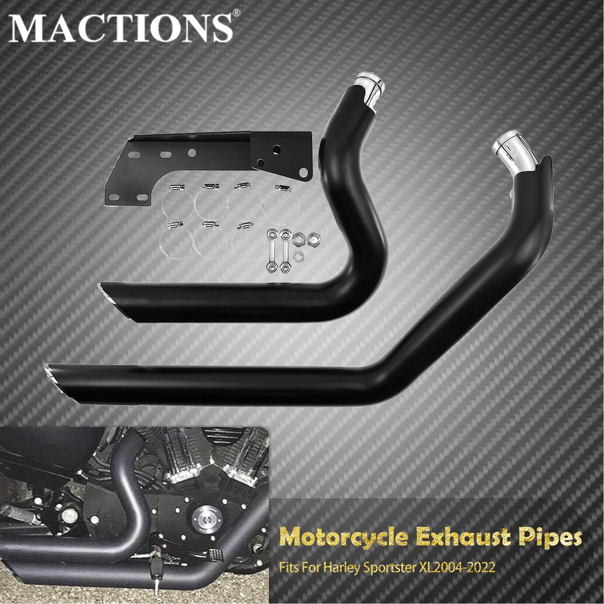 Échappement Shortshots Étagé (Staggered) - Harley-Davidson Sportster 2004-2022 – photo 1/6