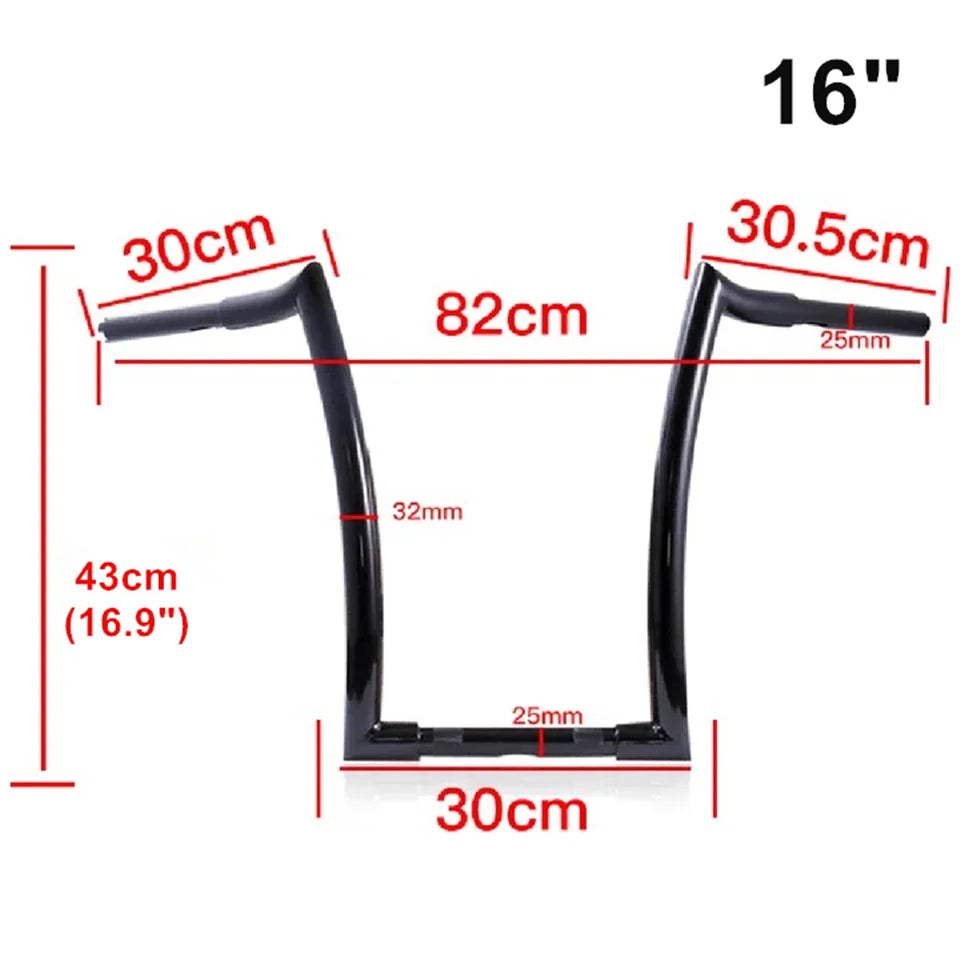 Guidon ape hanger pour Harley Softail - vue 2