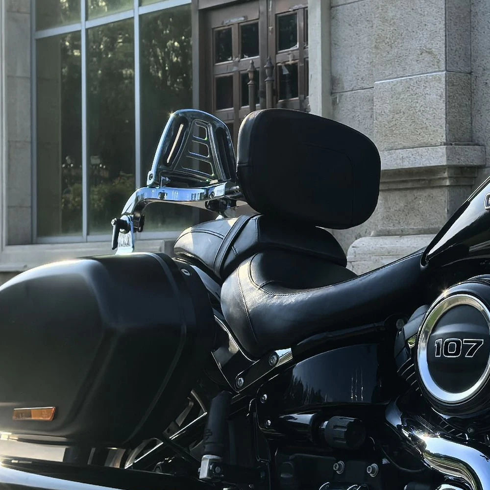 Dossier Sissy-Bar Multifonction Réglable pour Harley-Davidson Sport Glide et Low Rider - vue 4