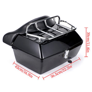 Top Case Arrière Moto 48L avec Dossier - Coffre de Rangement Universel Scooter - vue 4