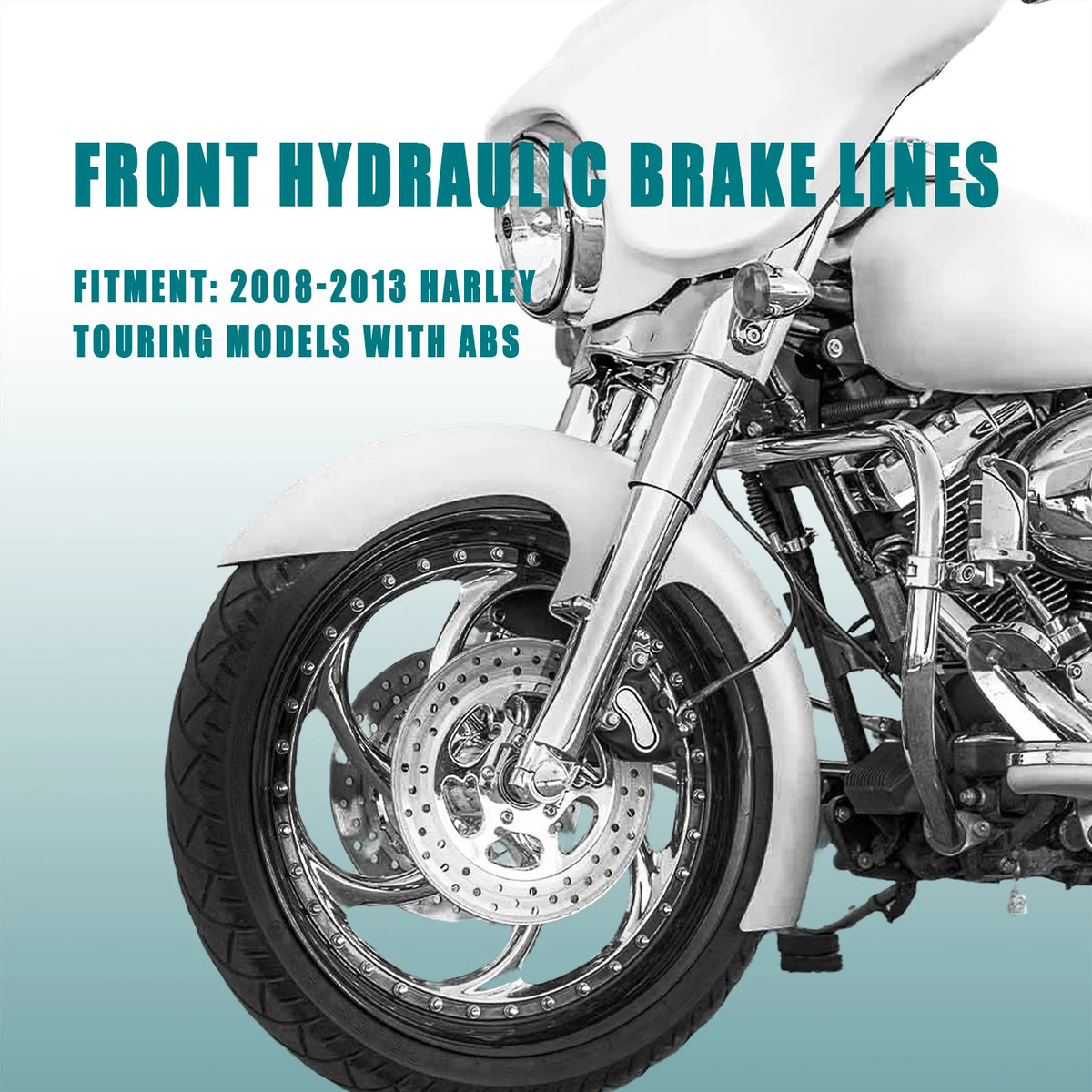 Durite de Frein Avant Supérieure Tressée Inox - Harley-Davidson Touring ABS 2008-2013 – photo 2/12