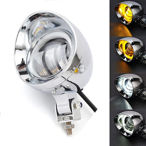 Phare additionnel LED chromé pour Harley Sportster - vue 1