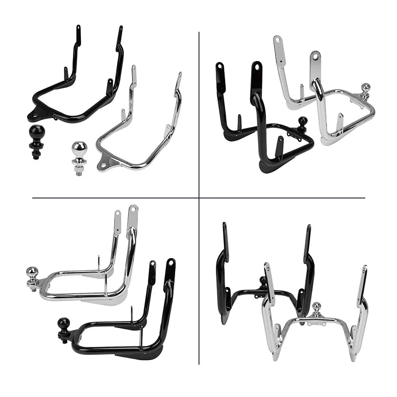 Attache-remorque noir chromé pour Harley-Davidson Touring Electra Road King CVO Street Glide Road Glide 2009-2023 – photo 3/8
