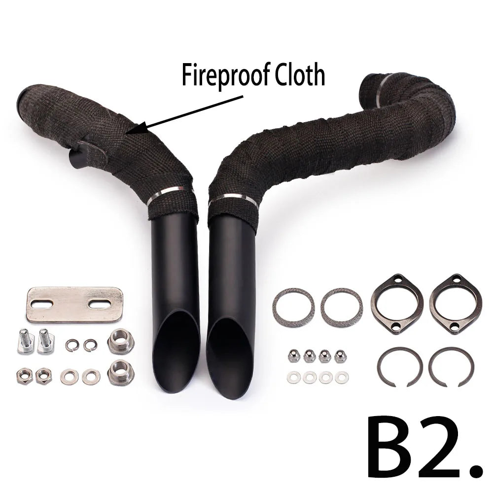 Drag pipes inox pour Harley Sportster - vue 7