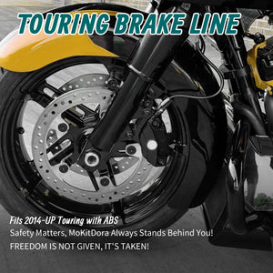 Durite de Frein Avant Supérieure Tressée Inox - Harley-Davidson Touring ABS 2014 et plus – photo 2/12