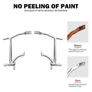 Barres de protection chromées pour sacoches de Harley-Davidson Touring - vue 5