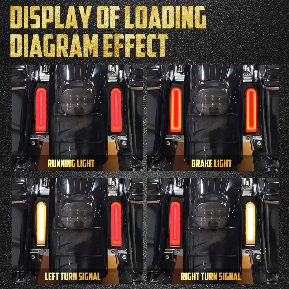 Feu LED latéral de sacoche clignotant/stop - Harley Touring Road King, Ultra Limited FLHR 2014 et + – photo 3/10