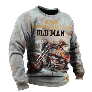 T-shirt Manches Longues Homme Style Biker Graphique 3D - vue 8