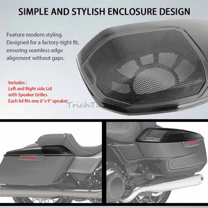 Couvercles de sacoches cavalières en ABS avec passage haut-parleur pour Harley CVO Road Glide/Street Glide - vue 4