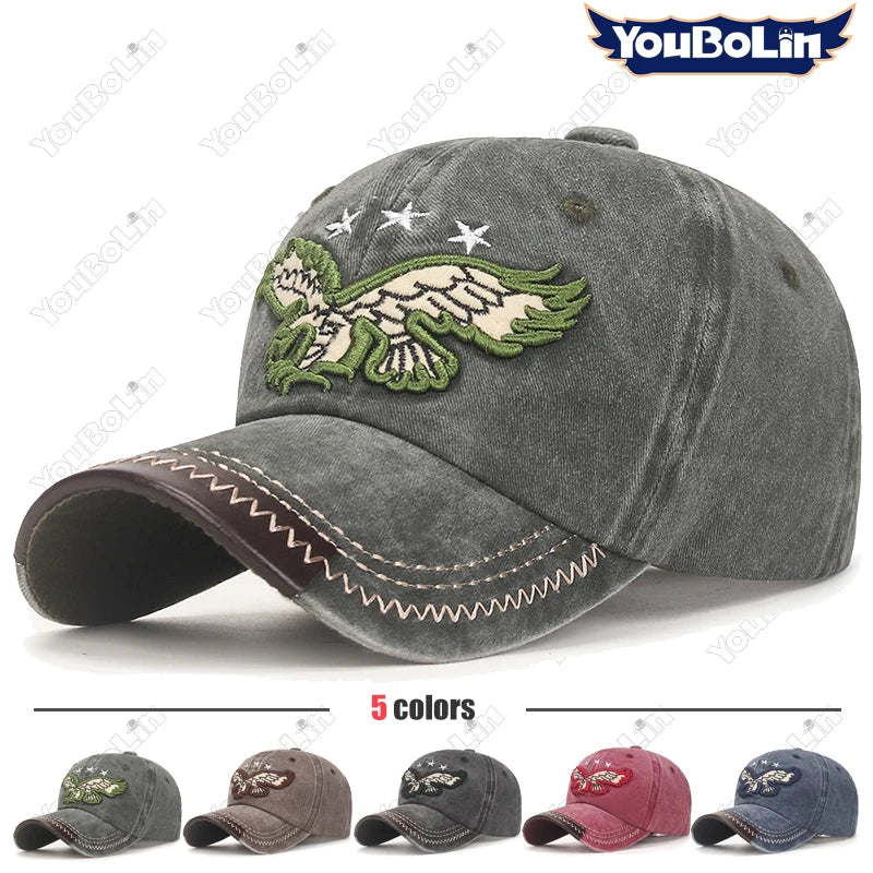 Casquette trucker vintage aigle brodé - vue produit - vue 1