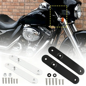Platines de déport de clignotants pour Harley Touring - vue 1