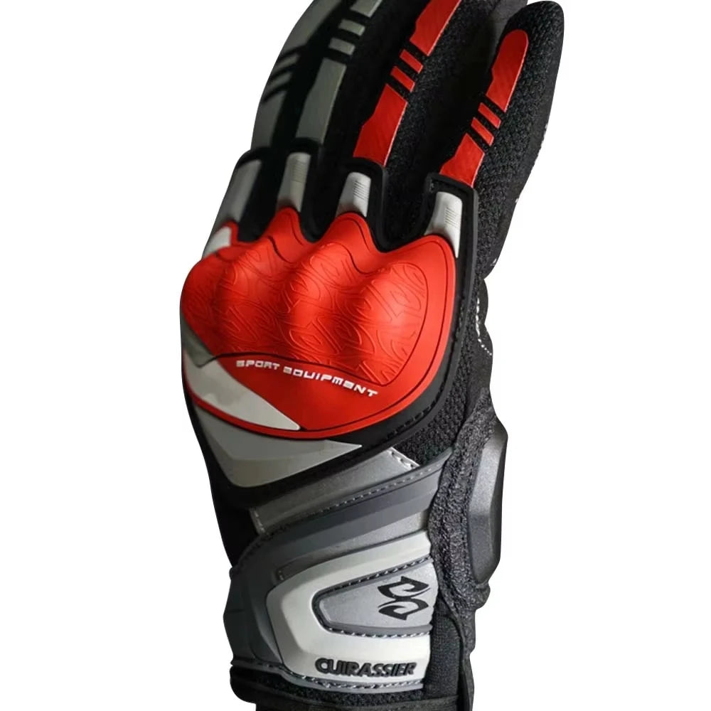 Gants moto noirs réfléchissants doigts longs - vue - vue 5