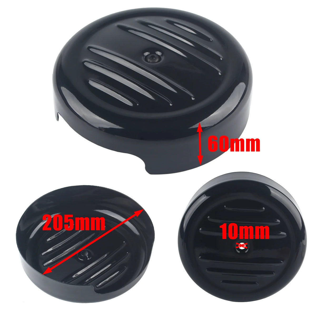 Couvercle de filtre à air 8 pouces noir pour Harley Sportster Softail - vue 4