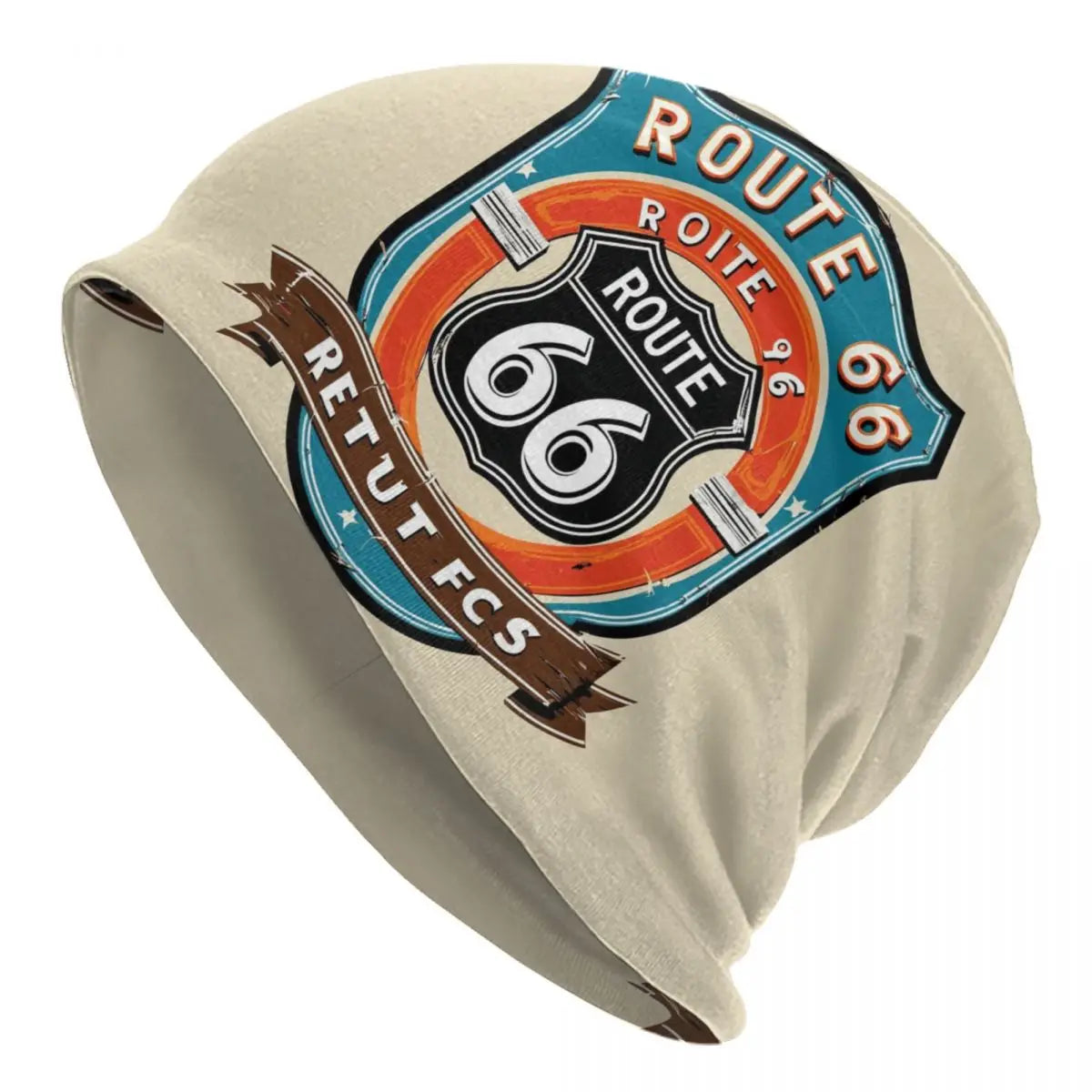 Bonnet tricoté biker Route 66 pour l'hiver - vue 1