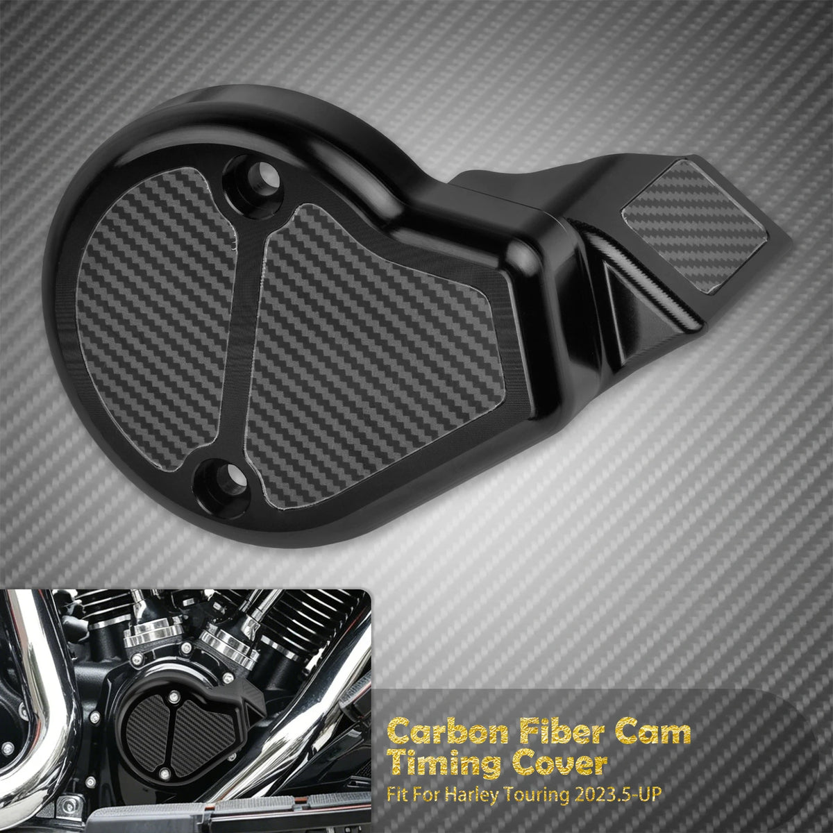 Cache de couvercle de came (cam timer trim cover) - Harley Touring CVO Street Road Glide 2023 et +, Ultra, Trike, Softail – photo 8/8