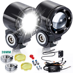 Feux additionnels LED 72W pour fourche 39/41/49mm - Phares antibrouillard étanches Harley-Davidson – photo 7/11