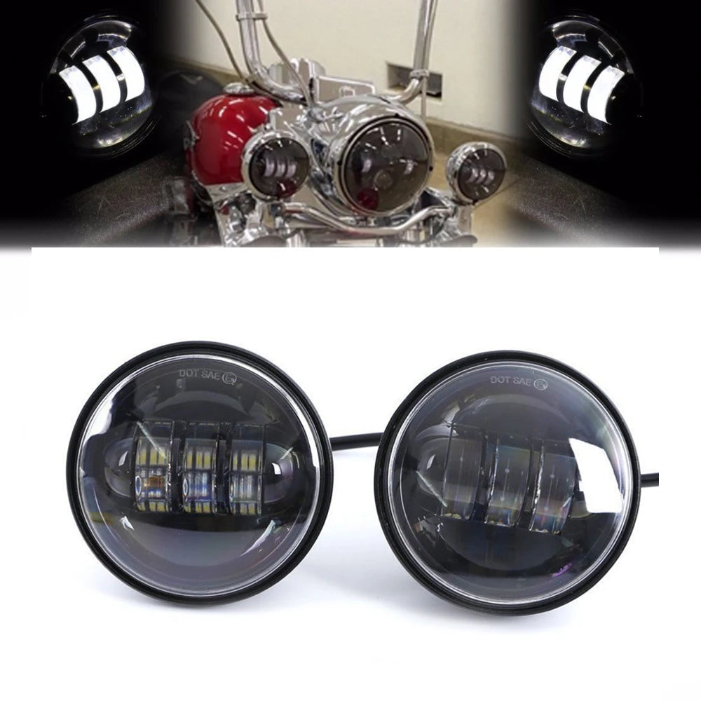Feux additionnels LED 4,5 pouces pour Harley Touring - vue 8