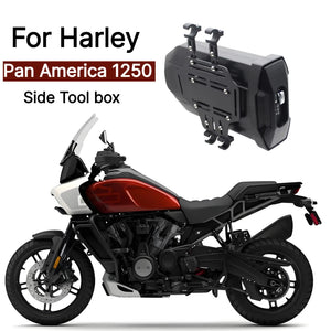 Coffre à outils latéral noir étanche pour Harley Pan America 1250 - vue 1