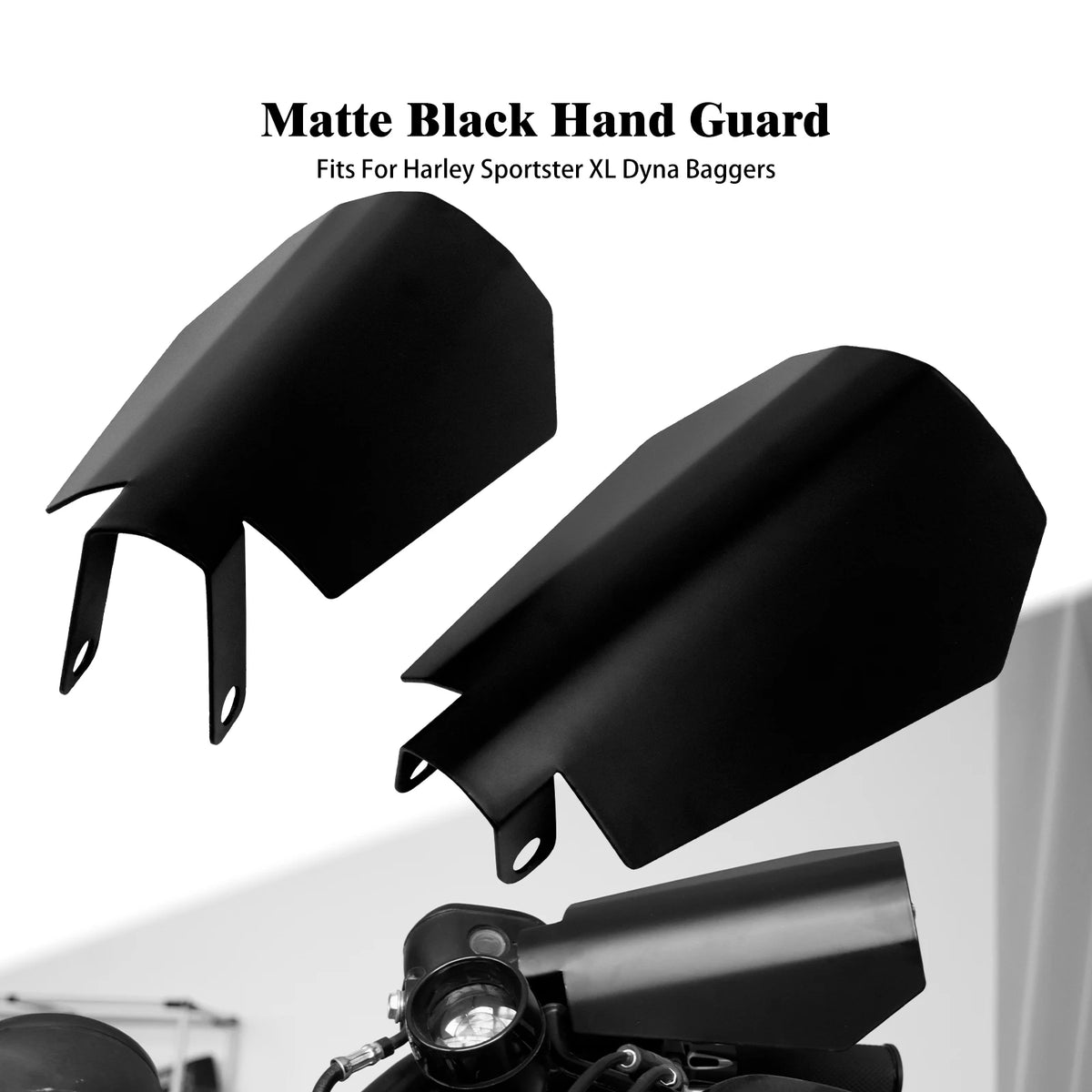 Protège-main noir monté sur le guidon d'une Harley-Davidson Sportster - vue 9