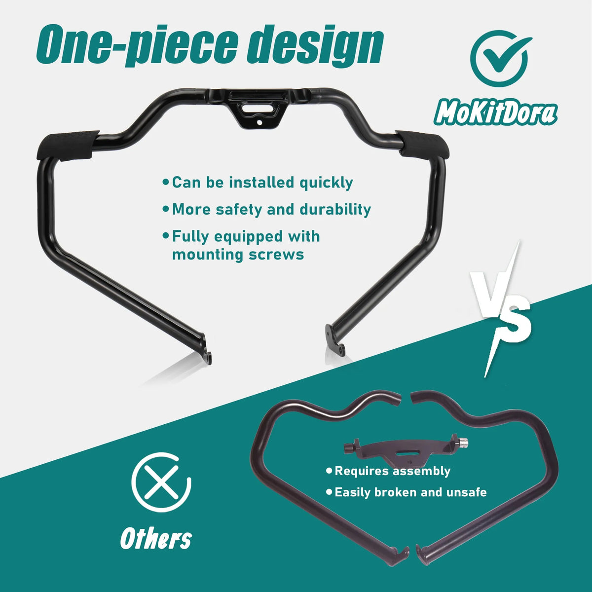 Barre de Protection Moteur 1.25" (Mustache) - Harley-Davidson Softail 2018-Up – photo 6/6