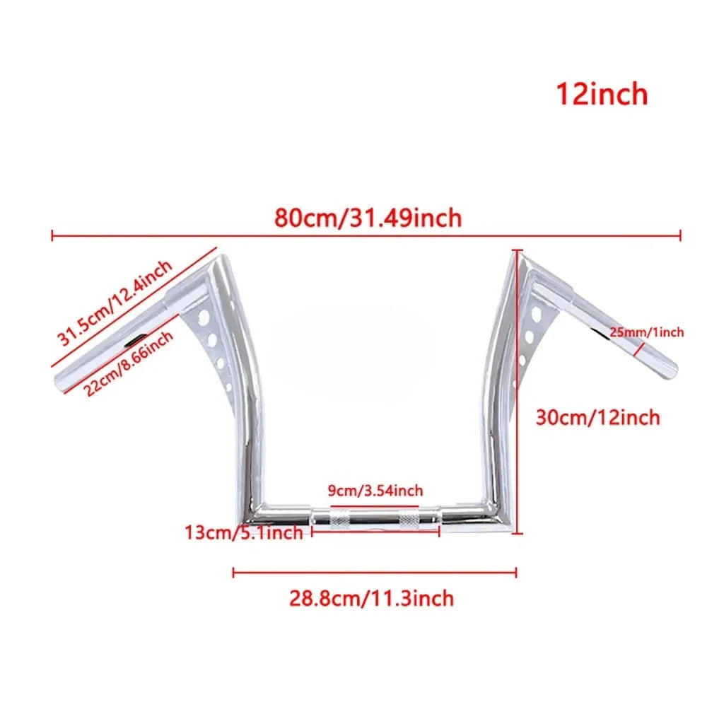 Guidon ape hanger Z-bar pour Harley Sportster Softail - vue 7