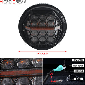 Phare LED 5,75 pouces pour Harley Dyna Softail Sportster - vue 2