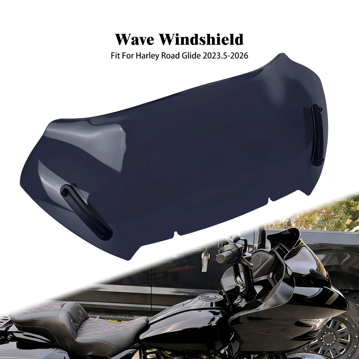 Pare-brise vague pour Harley-Davidson Touring Road Glide - vue 10