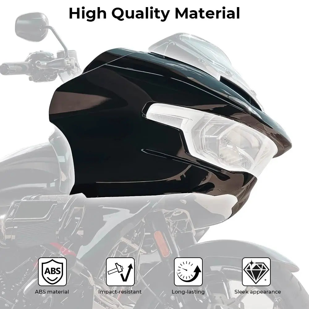 Carénage avant noir brillant pour Harley-Davidson Road Glide - vue 4
