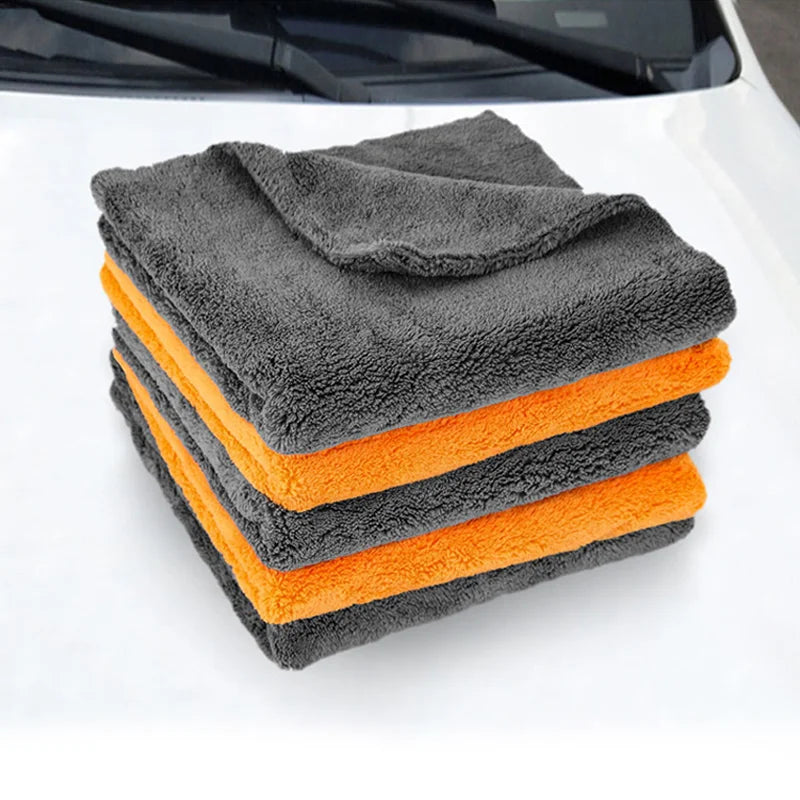 Serviettes Microfibre Épaisses 40x40cm - Lavage et Séchage Auto/Moto – photo 2/12