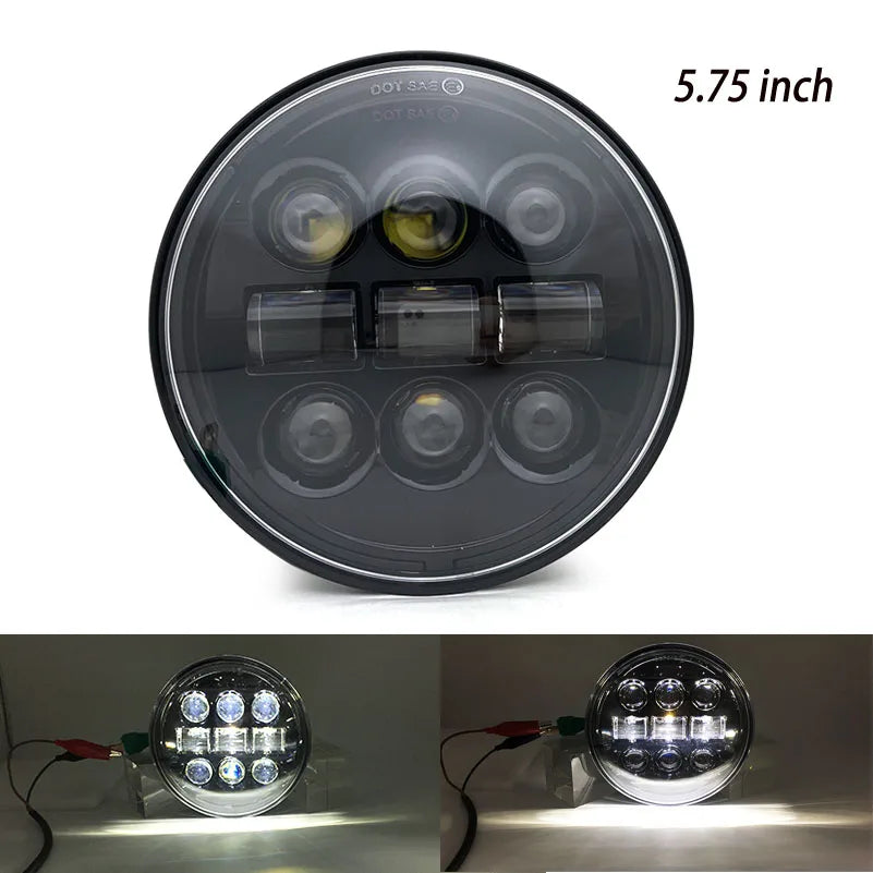 Phare LED noir 5,75 pouces avec feu de jour 40W pour Harley Sportster 883 et XL883 - vue 8